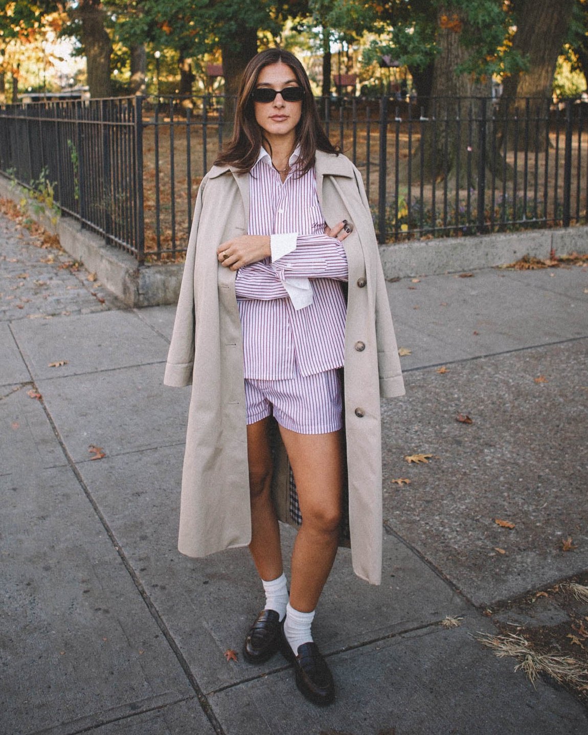 STRIPED POPLIN RELAXED BOXERS