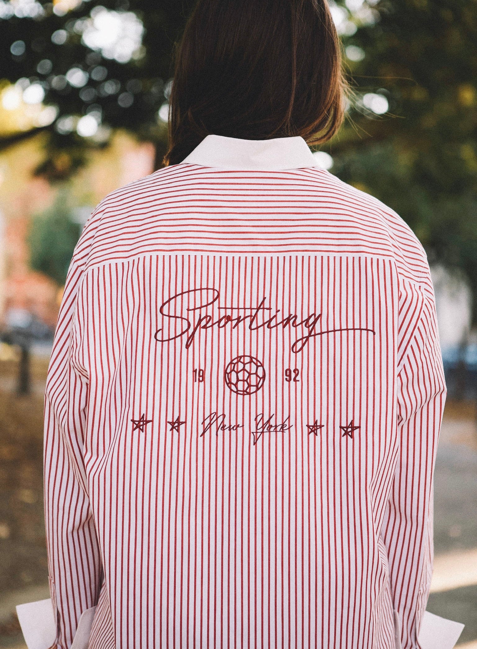 STRIPED POPLIN RELAXED SHIRT