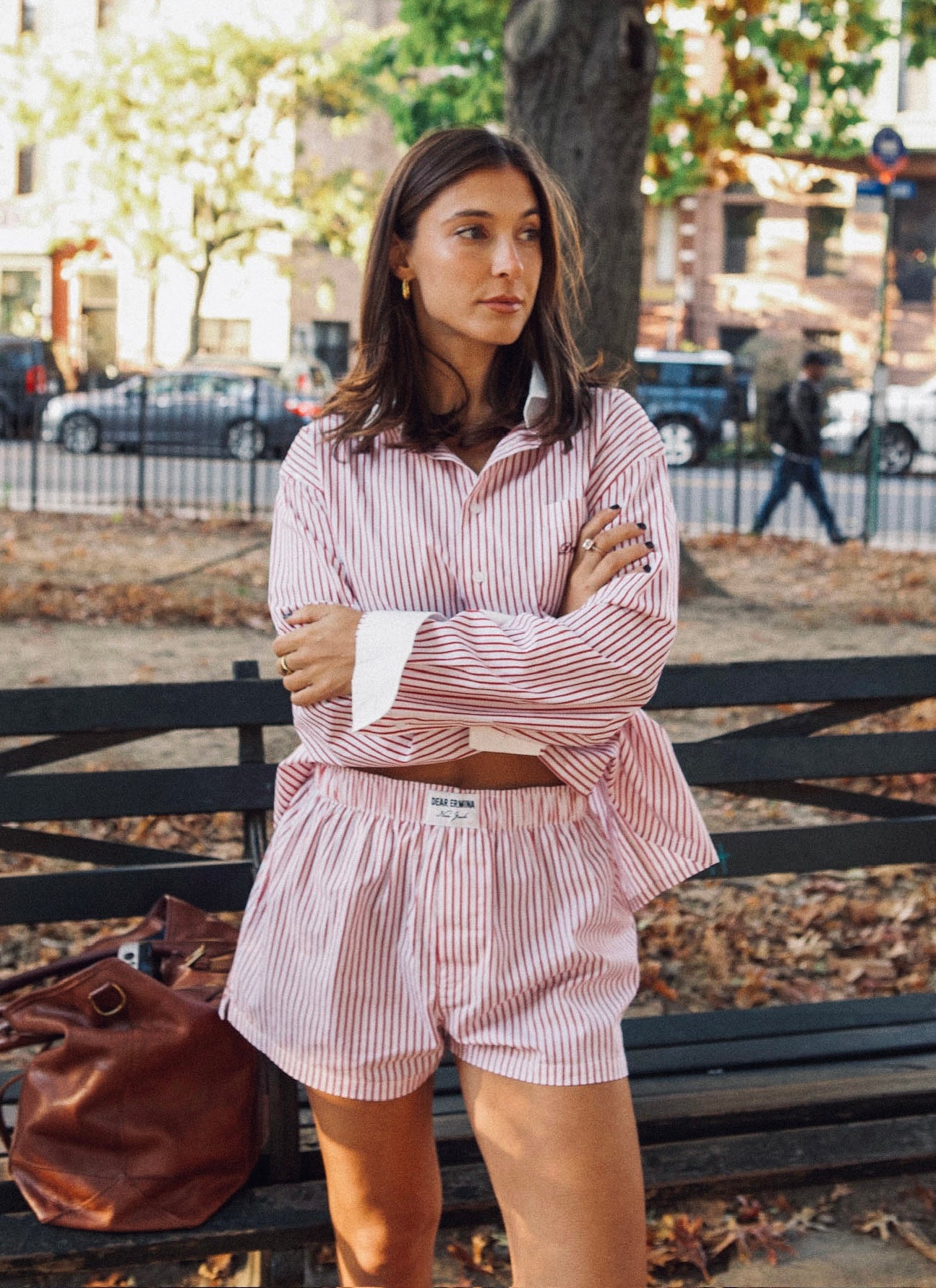 STRIPED POPLIN RELAXED BOXERS
