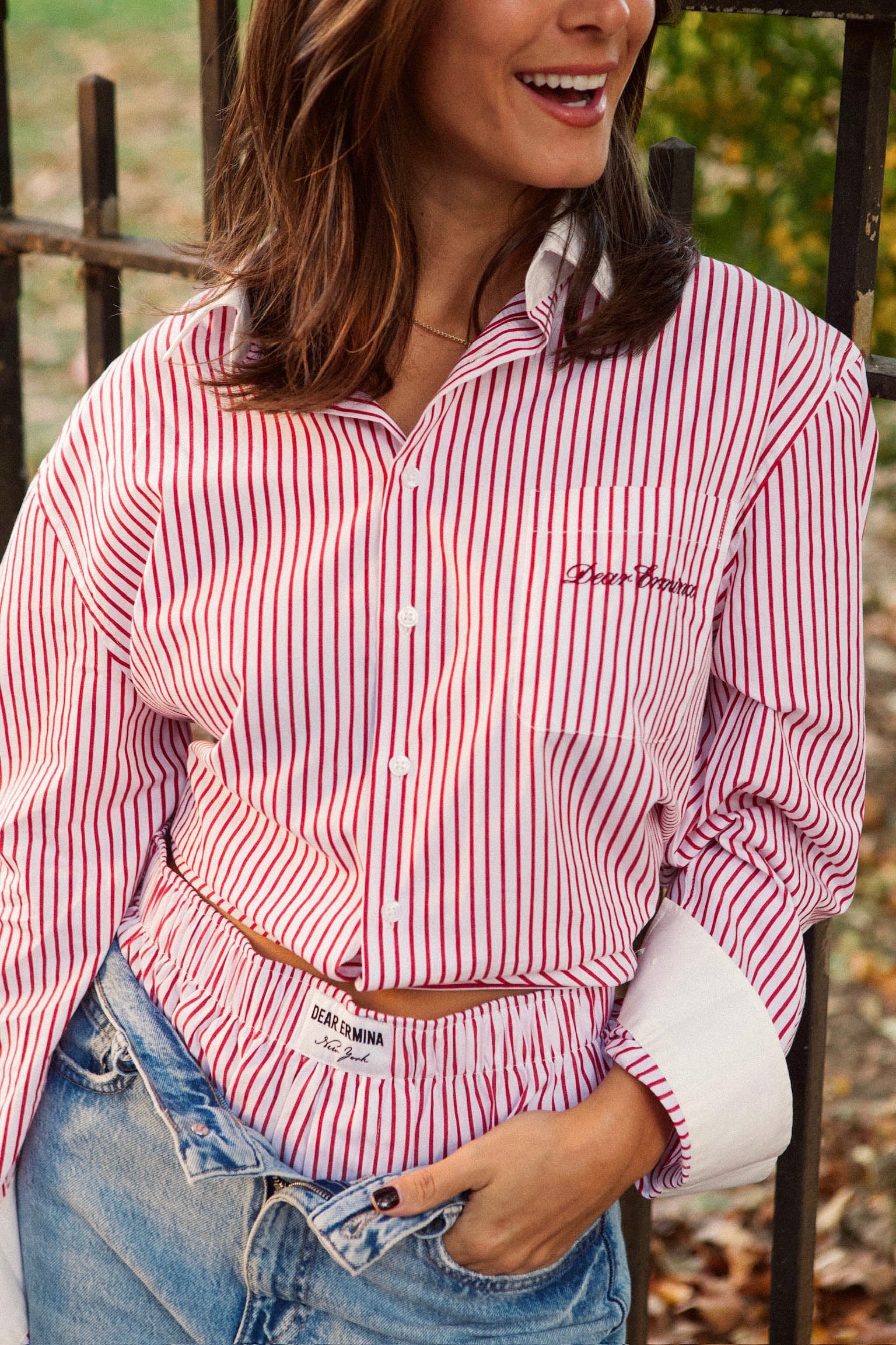 STRIPED POPLIN RELAXED SHIRT